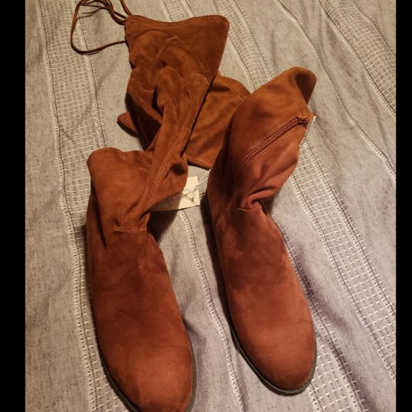 Brand New Ladies Tall Carmel Brown Size 10 Boots - Picture 8 of 9